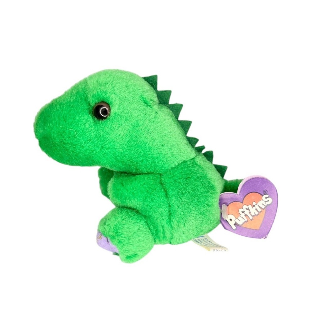 Pickles the Dinosaur | Bright Green Dino 🦕 | Puffkins Collectible Plush